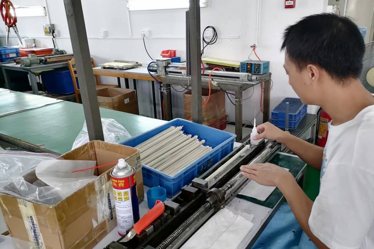 Oficina de produção de rolos de carga