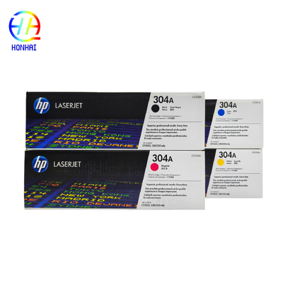 Cartuchos de tonificador originais 304A CC530A CC531A CC532A CC533A - Conjunto de 4 para HP color laserjet cp2025, CM2320fxi MFP, CM2320n MFP, CM2320nf MFP, CP2025dn, CP2025n, CP2025x Partes de impressora